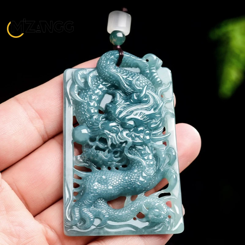 

High-grade Natural Hollow-carved Hegemonic Dragon Pendant – A Stylish Jade Necklace for Men and Women, Making An Exquisite Gift