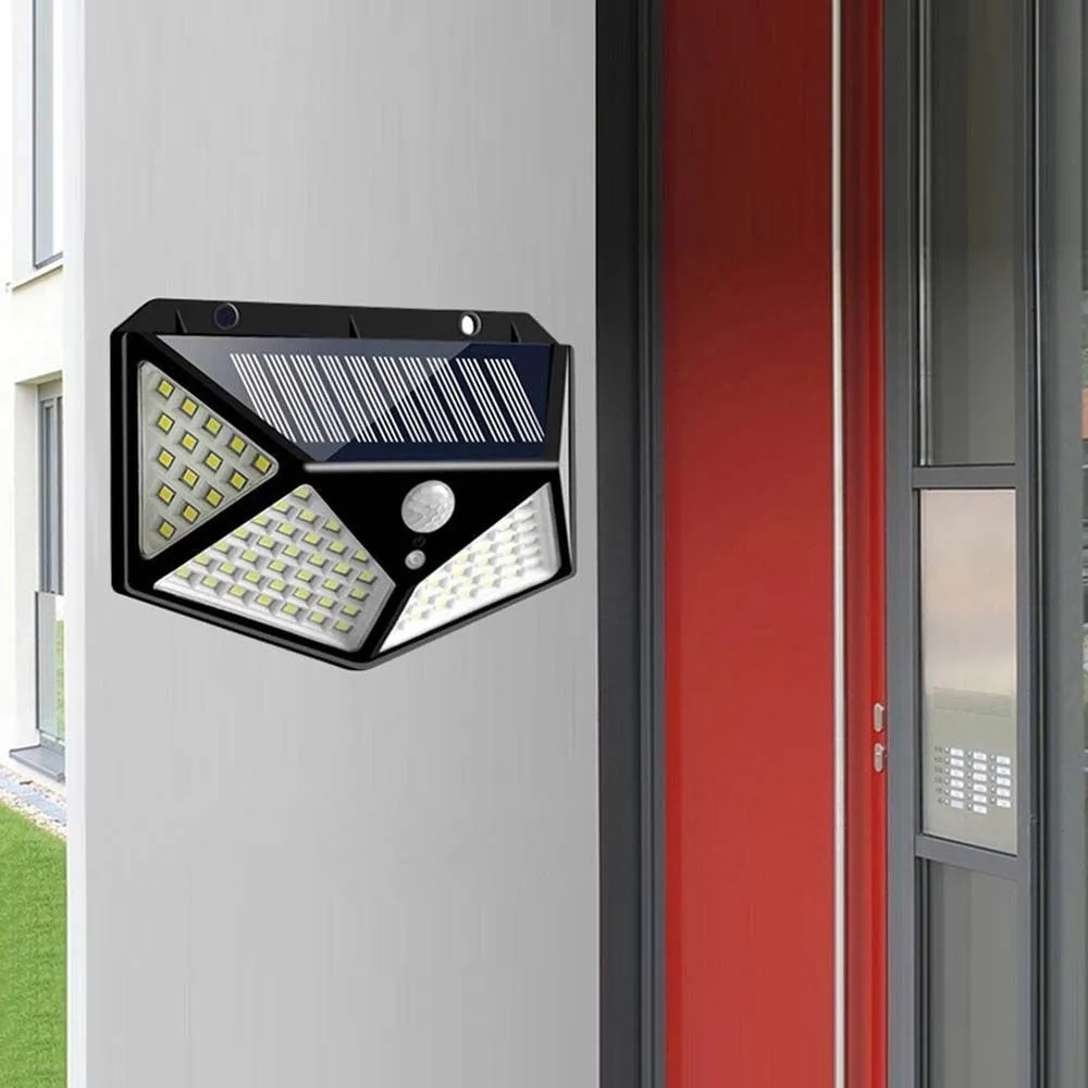 IP65 Waterproof Motion Sensor Light 100 LED Beads PIR Motion Sensor Solar Street Lights Portable Mini Solar Lamp Wall