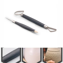 Clay Aluminum Rod Needle Puller Scraper 2-piece Set of Soft Clay Ceramic Tools Beginner Carving Tools Clay Cutter  Pottery Tools