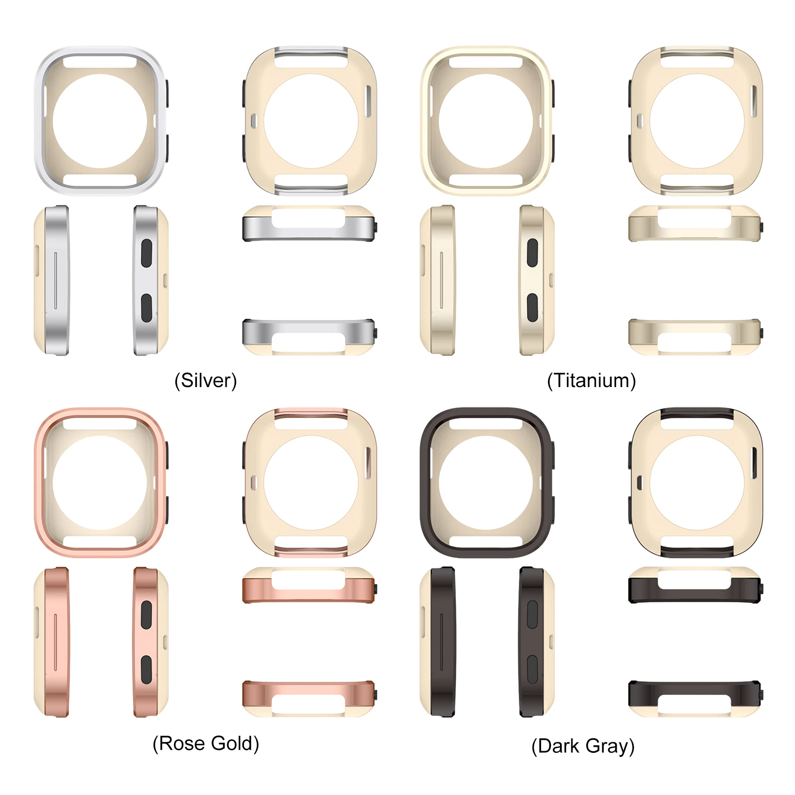 

For Amazfit Bip 6 Metal Protective Case Anti-Drop Smartwatch Thin Cover Anti-Scratch Replacement Hard Case Gift for Friends