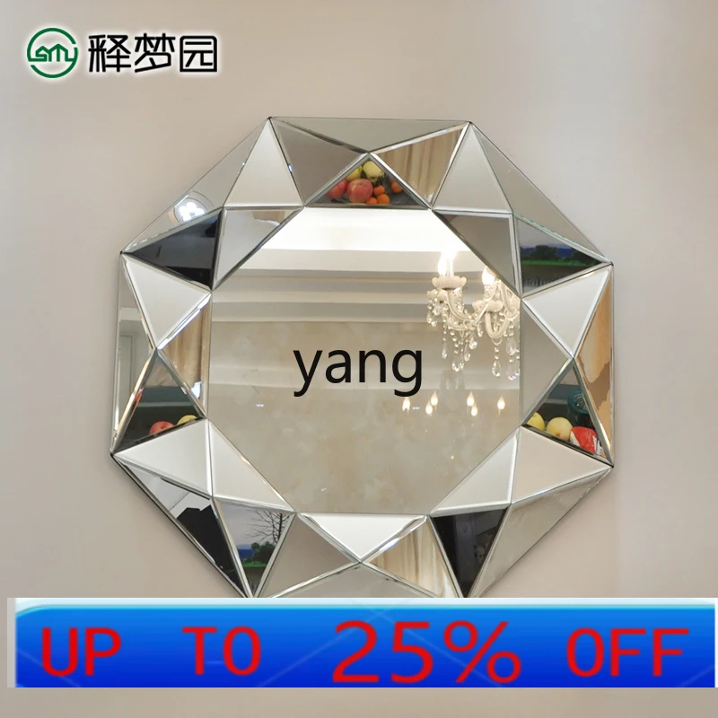 

LTT three-dimensional hanging mirror, decorative entrance, bathroom mirror, round luxury, classic