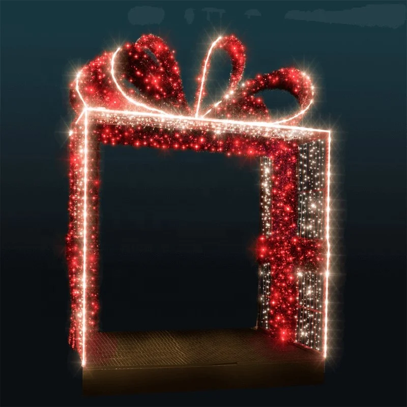 

Custom. Holiday decoration led illuminated box led light for outdoor decor