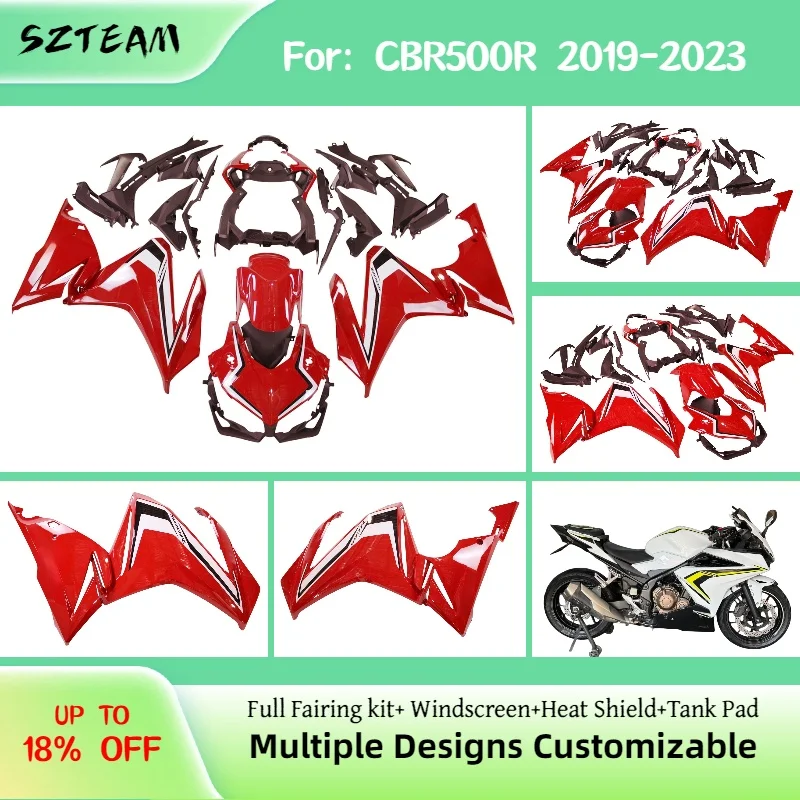 

Обтекатели для HONDA CBR 500R 2019-2023: Комплект инжекционных обтекателей и деталей для мотоцикла, индивидуальные аксессуары CBR500R 19-23