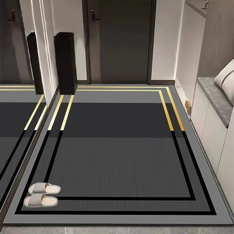 Diatom Mud Entrance Mat Foyer Floor Rugs Door Entrance Mat Dirt Resistant and Can Be Cut Easy To Maintain Non-slip Carpet