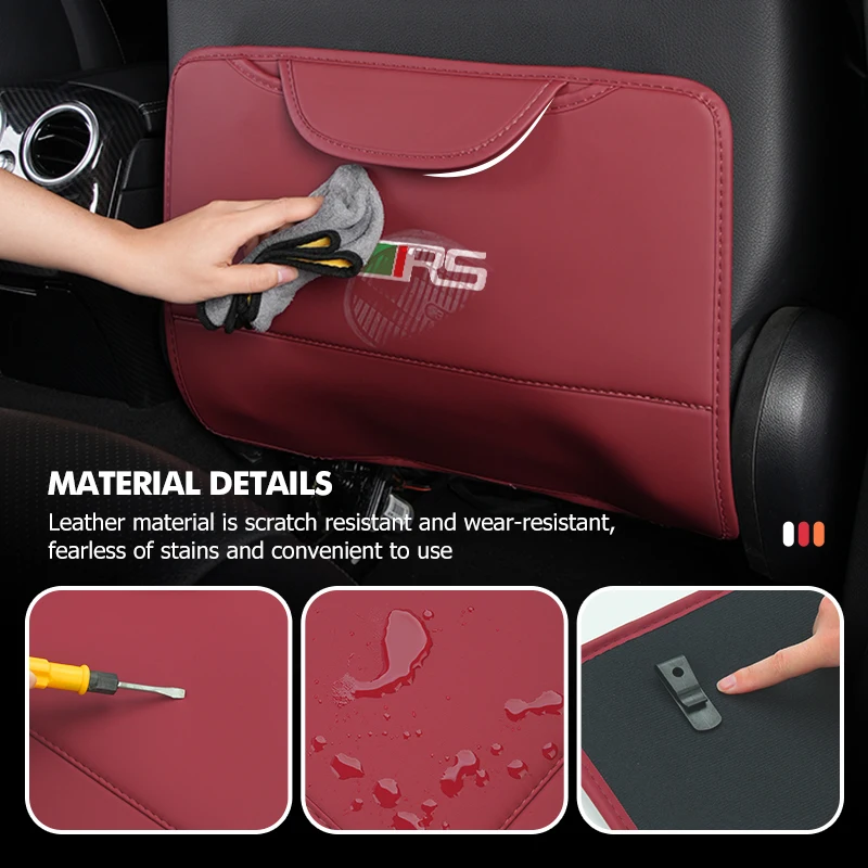 سيارة مكافحة القذرة وسادة المقعد الخلفي واقية حصيرة مكافحة ركلة ملحق لسكودا VRS اوكتافيا 2 3 Kamiq MK3 كودياق كاروك رائع فابي