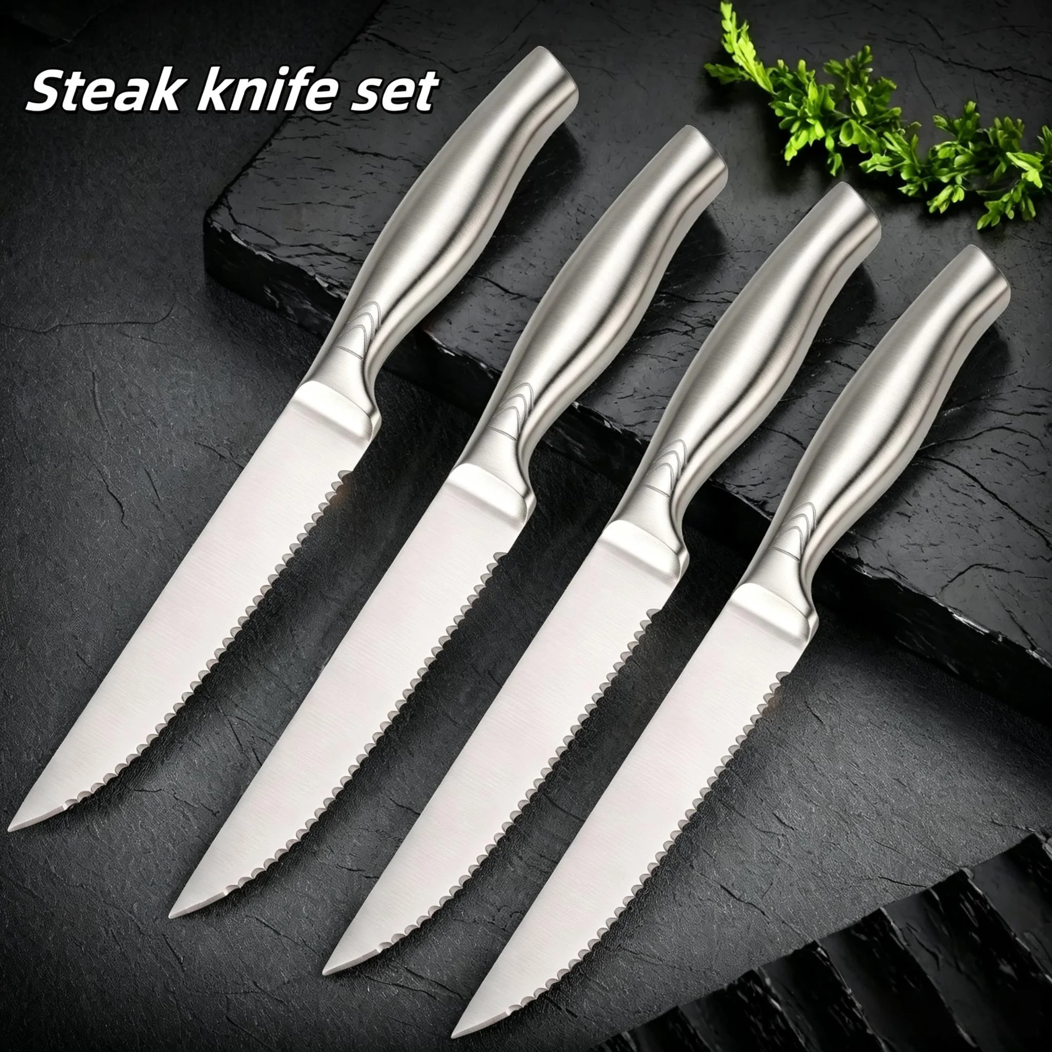 Commercial Kitchen Knife Set - Stainless steel steak knife 1/4/6/8-piece set