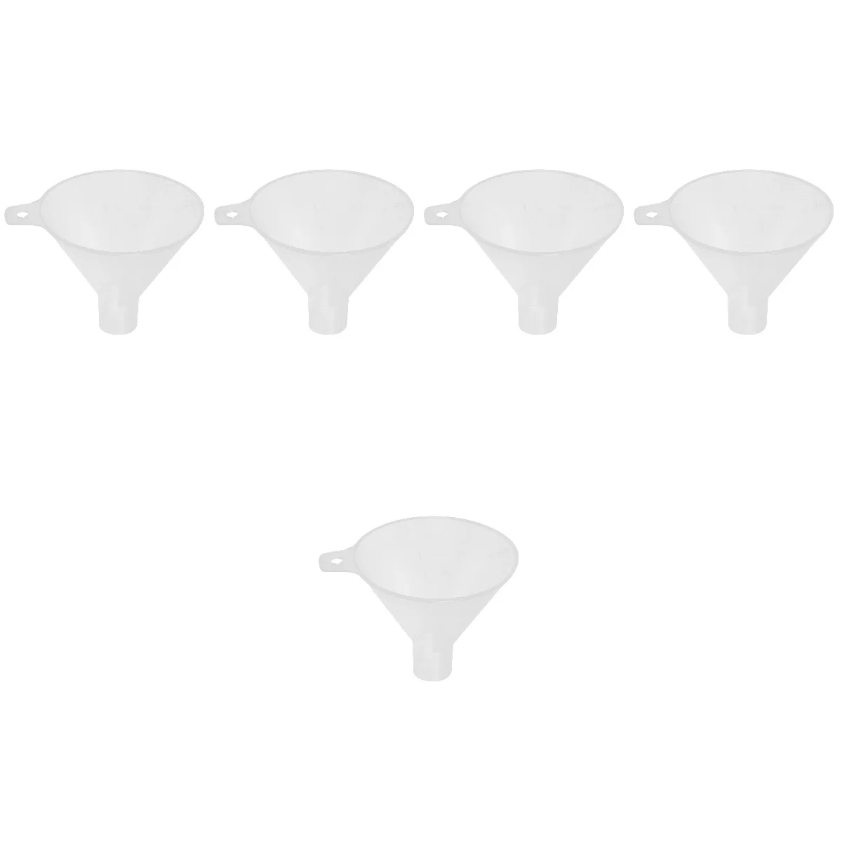 

5pcs Clear Funnel Lab Short Stem Funnels Plastic Laboratory Filter for Filling Bottles