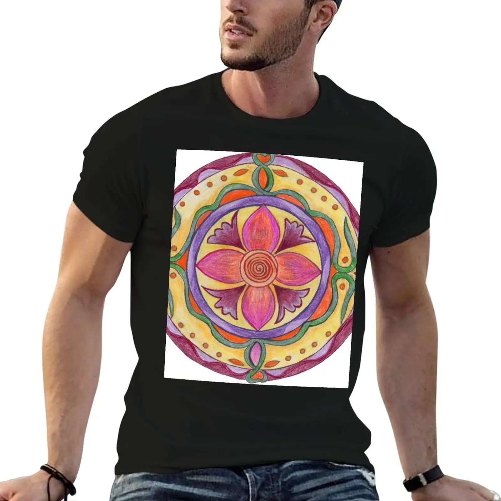 Medieval Mandala T-Shirt Gym Exercise Short Sleeve T-Shirt