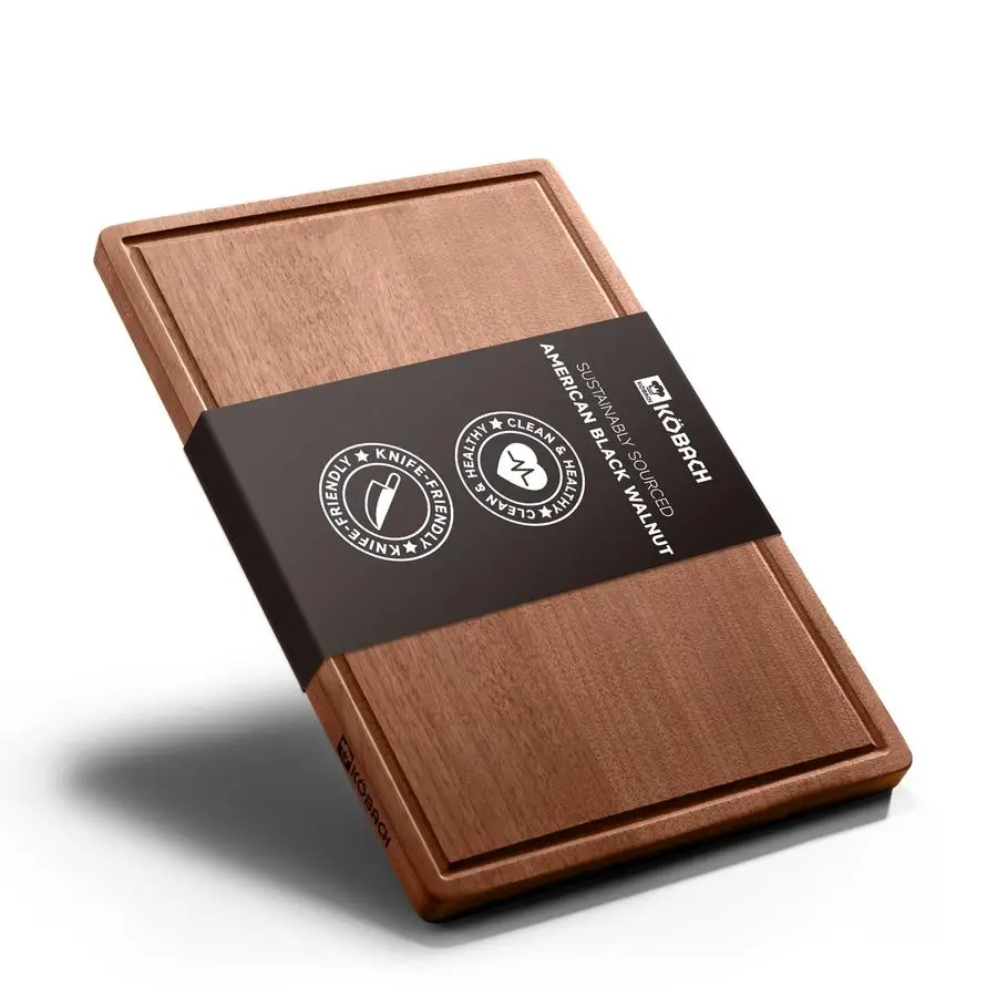 

Walnut Wood Cutting Board 11x17 Durable, NonToxic DoubleSided Wooden Chopping Board for Kitchen, Butcher Block with Juice Groove