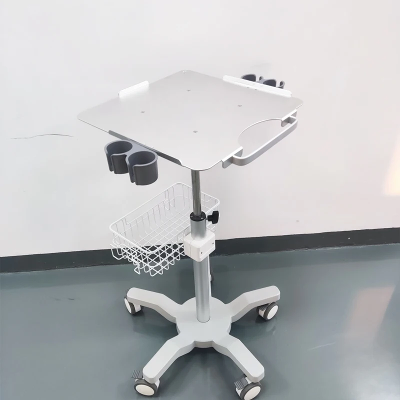 scanner instruments trolly cart mobile cart with table top for ultrasound machine hospital medical