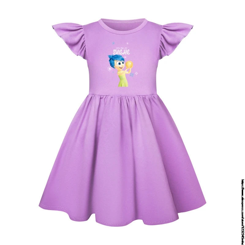 Vestido casual de manga infantil com bolsa pequena, Out2 Baby Girls Dresses, roupas infantis, traje cosplay, presente de aniversário, quente