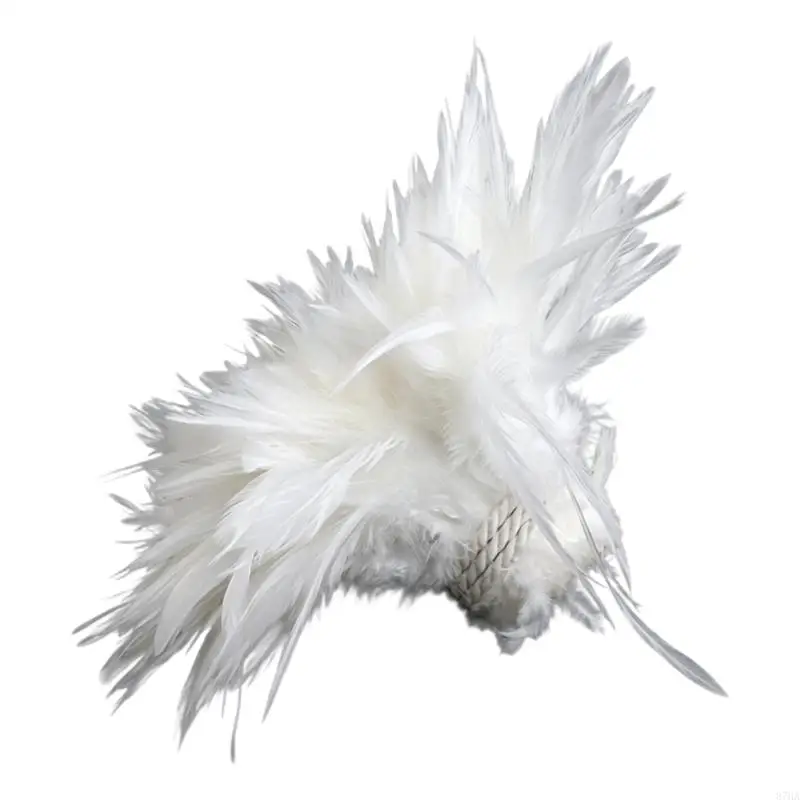 5 To 6 Strands White Tip Plumage For Hair Accessories And Craft Decorations Natural Materials 87HA