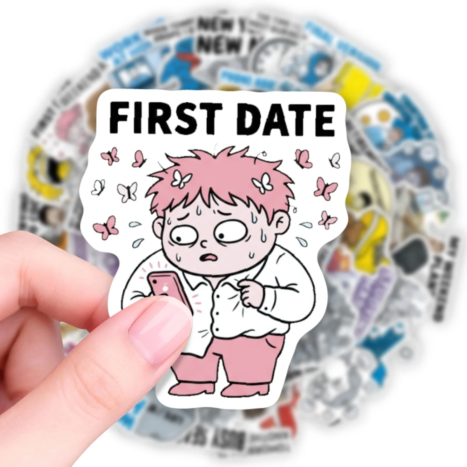 10/168PCS Funny Stickers for Adults PVC Cartoon Decals for Scrapbooking Laptops Water Bottles Cars Glass Surface Compatible
