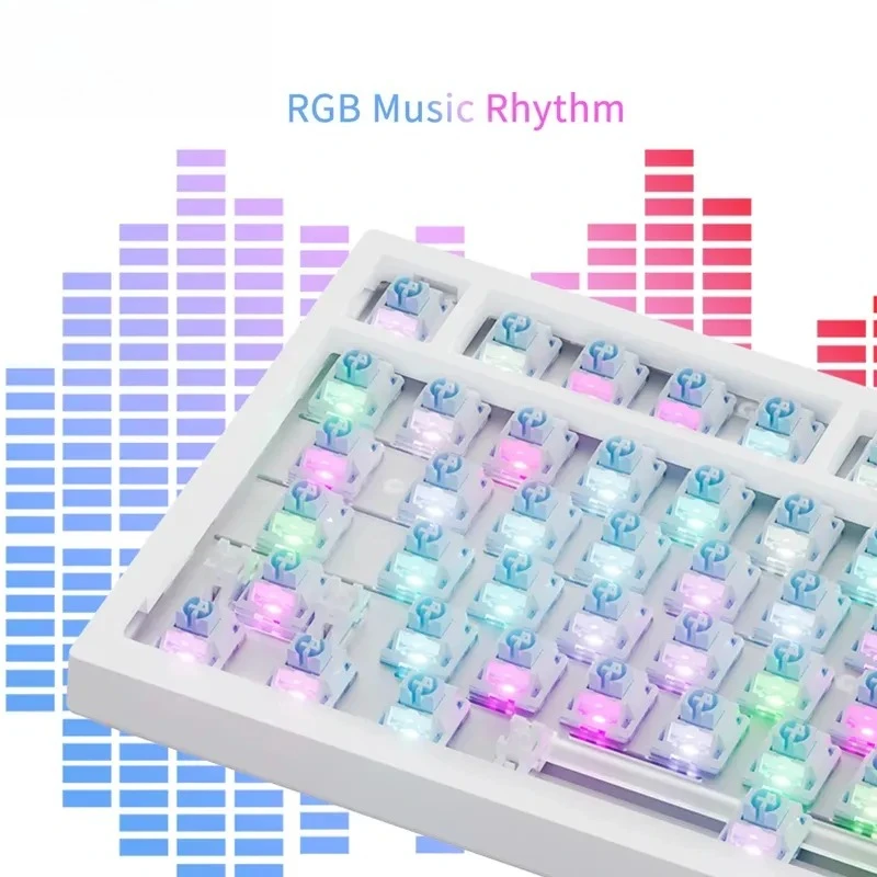 81-Key Tri-Mode Gasket Hot-Swappable, Ak820 Pro – Qingmei/Haiyan/Mingyue Switches, Long Battery Wireless Gaming Office Keyboard