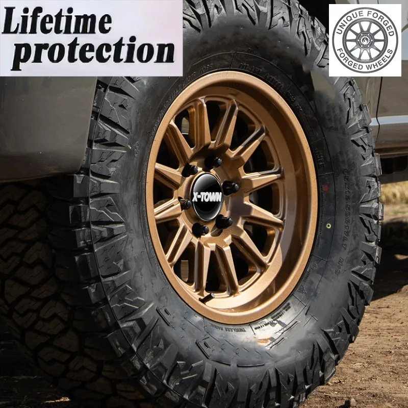 26 Style 4x4 Bronze 5x135 8x180 6x135 6x139.7 8x6.5 Forged Racing Rim Custom Beadlock Truck Wheels Deep Concave Off Road Forged