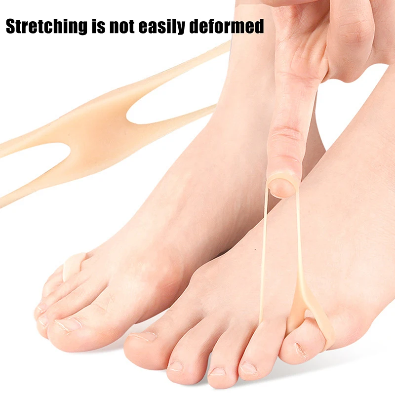 Corretor de silicone para hálux valgo, gel para cuidados com os pés, separador de dedos pequenos, protetor de joanete, pedicure, 1 par