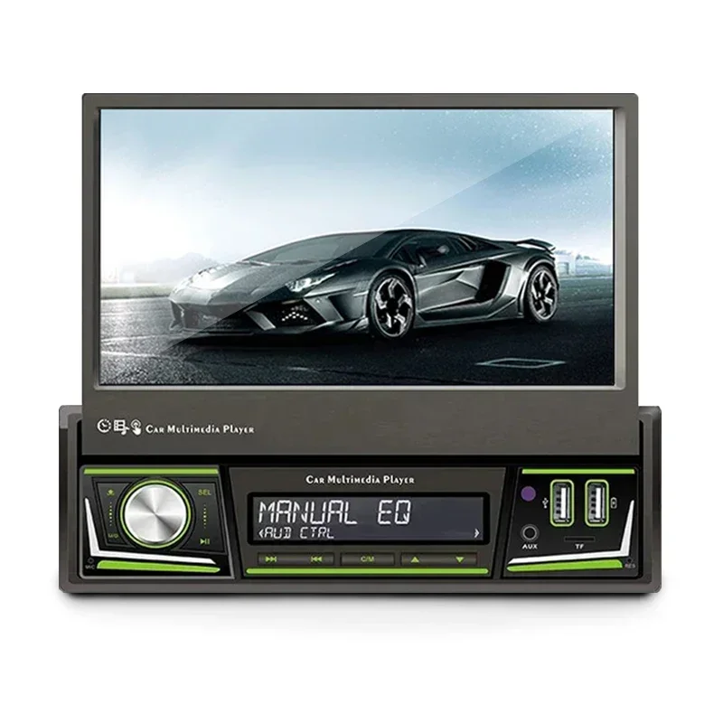 Ihuella Vintage Smart Used 1 din Telescopic Android 407 Car Radio  Mp5 Frame Player Carplay Bluetooth 7 inch