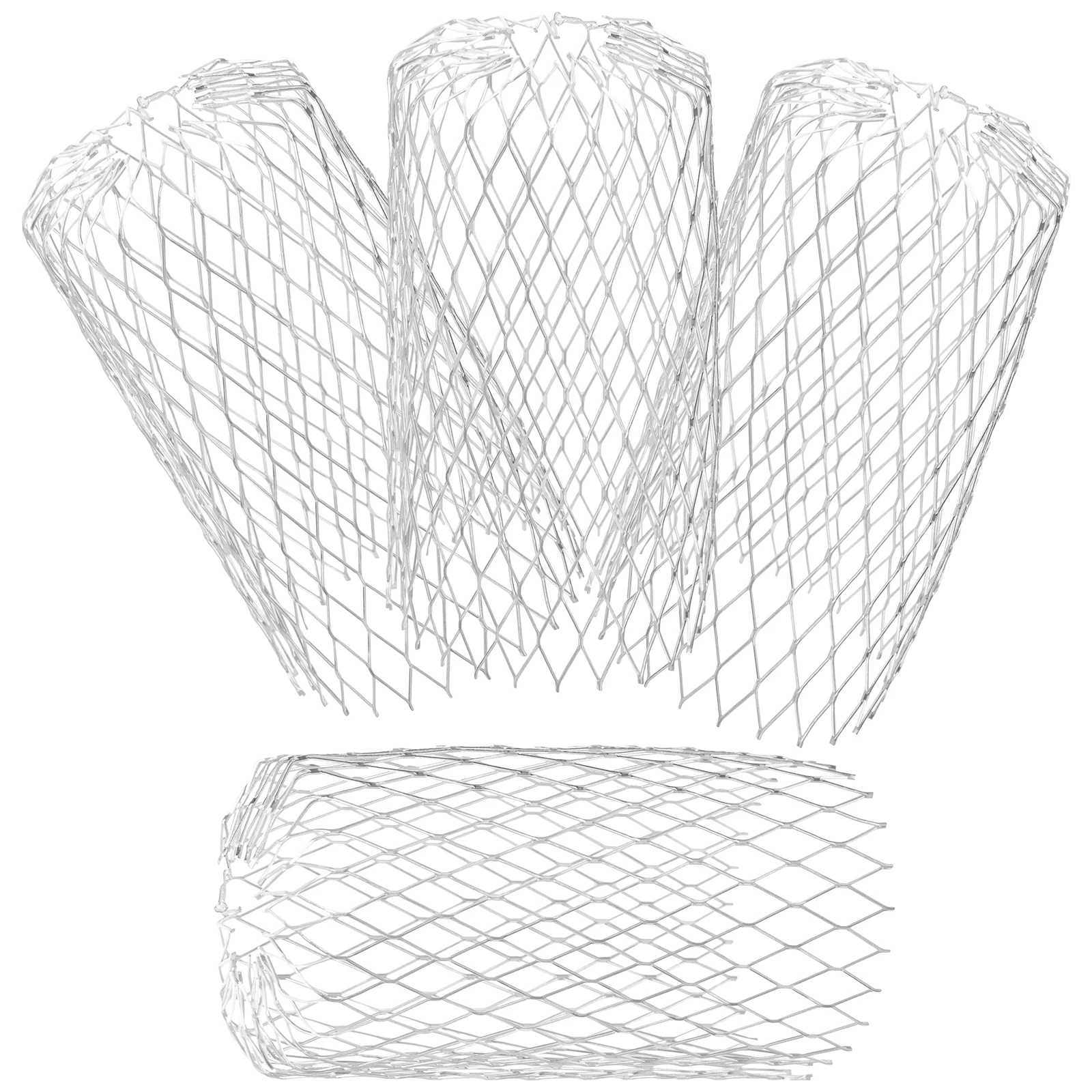 4 pz Tetto 3 Tetto Filtro di Scarico Copertura Protezione Grondaia Pollici Testa Piatta Foglia di Alluminio Filtro Downspout Schermo Attrezzo Da Giardino