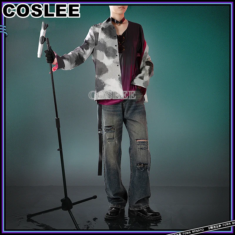 COSLEE Vtuber Nijisanji Watarai Hibari Cosplay Costume New Clothing Fashion Casual Daily Wear Uniform Halloween Party Outfit Men