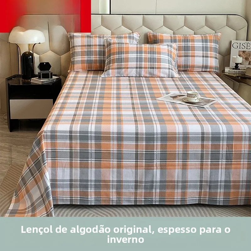 hengyuanxialiang-drap-de-lit-en-flanelle-de-coton-epais-et-chaud-style-moderne-motif-geometrique-housse-de-couette-simple-pour-etudiant-trois-pieces