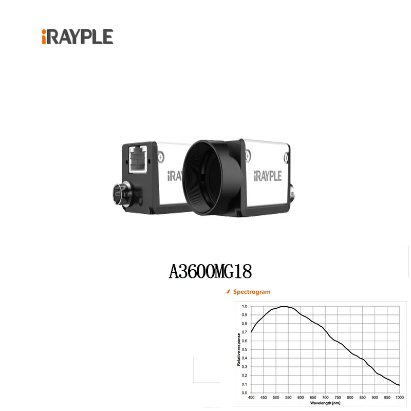 IRAYPLE A3600MG18 IMX178 Rolling 19 fps Mono 6.0 MP Area Scan Industrial Camera