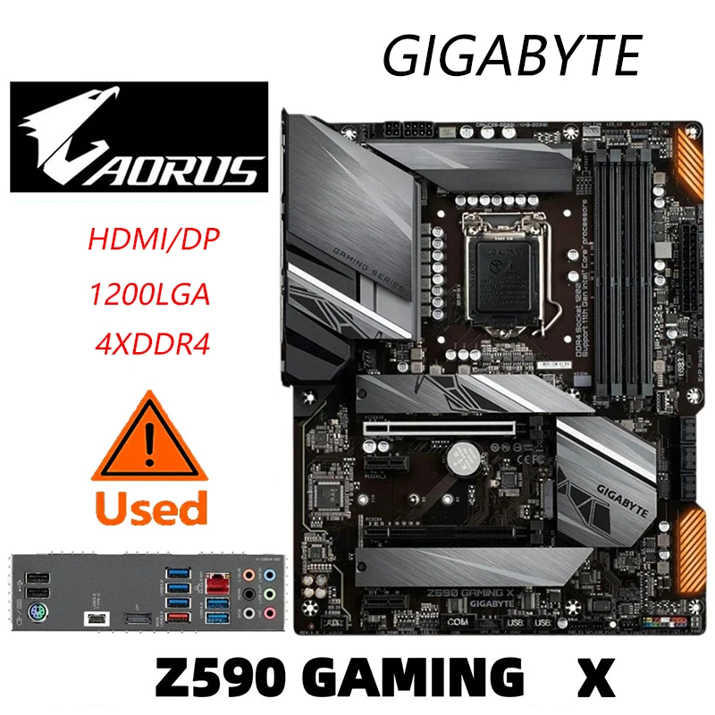 Gigabyte Z590 GAMING X Motherboard Intel Z590 LGA1200 DDR4 ATX M.2 USB2.0