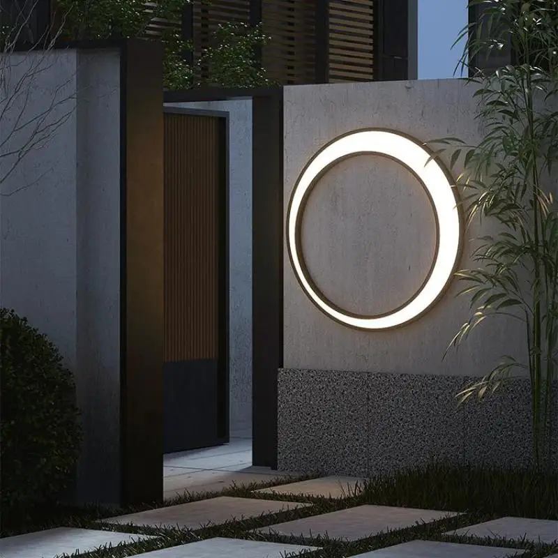 Novelty Moon Garden street Exterior lighting Retro Outdoor wall Lamp Villa Courtyard Waterproof commercial led wedge Wall Light