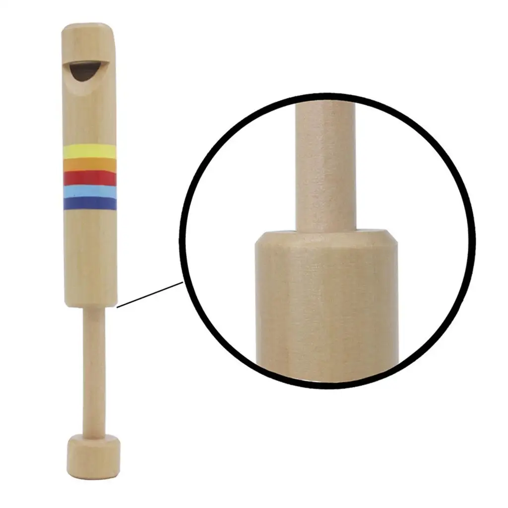 Push & Pull Flauto per capezzoli in legno Fischietto Strumento musicale Giocattolo Regalo di Natale per bambini