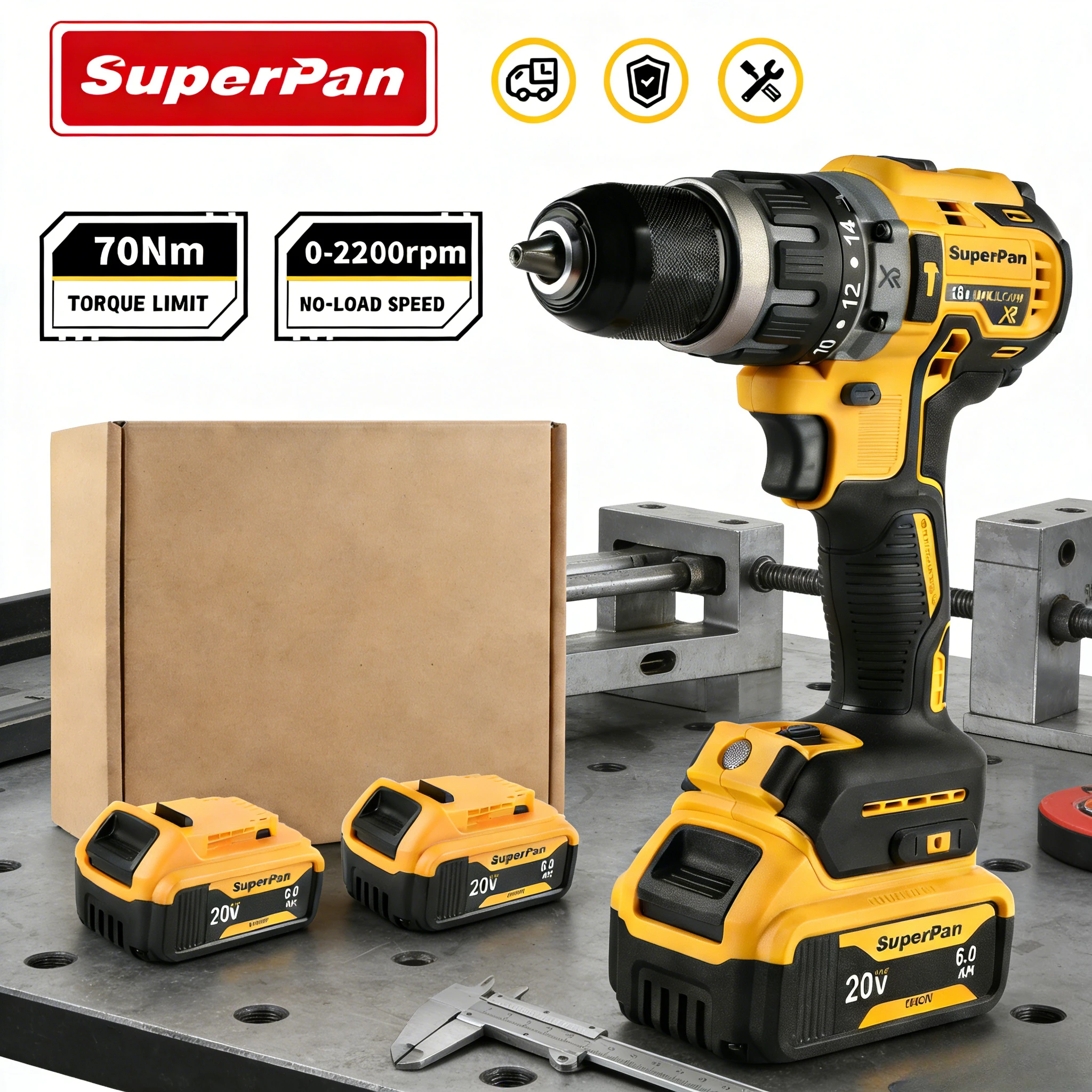 

Ударный гайковерт SuperPan Quick Charge DCD796 70Нм 0-34000 об/мин для крепления металлических фоторамок, эргономичный, для аккумулятора Dewalt 20В