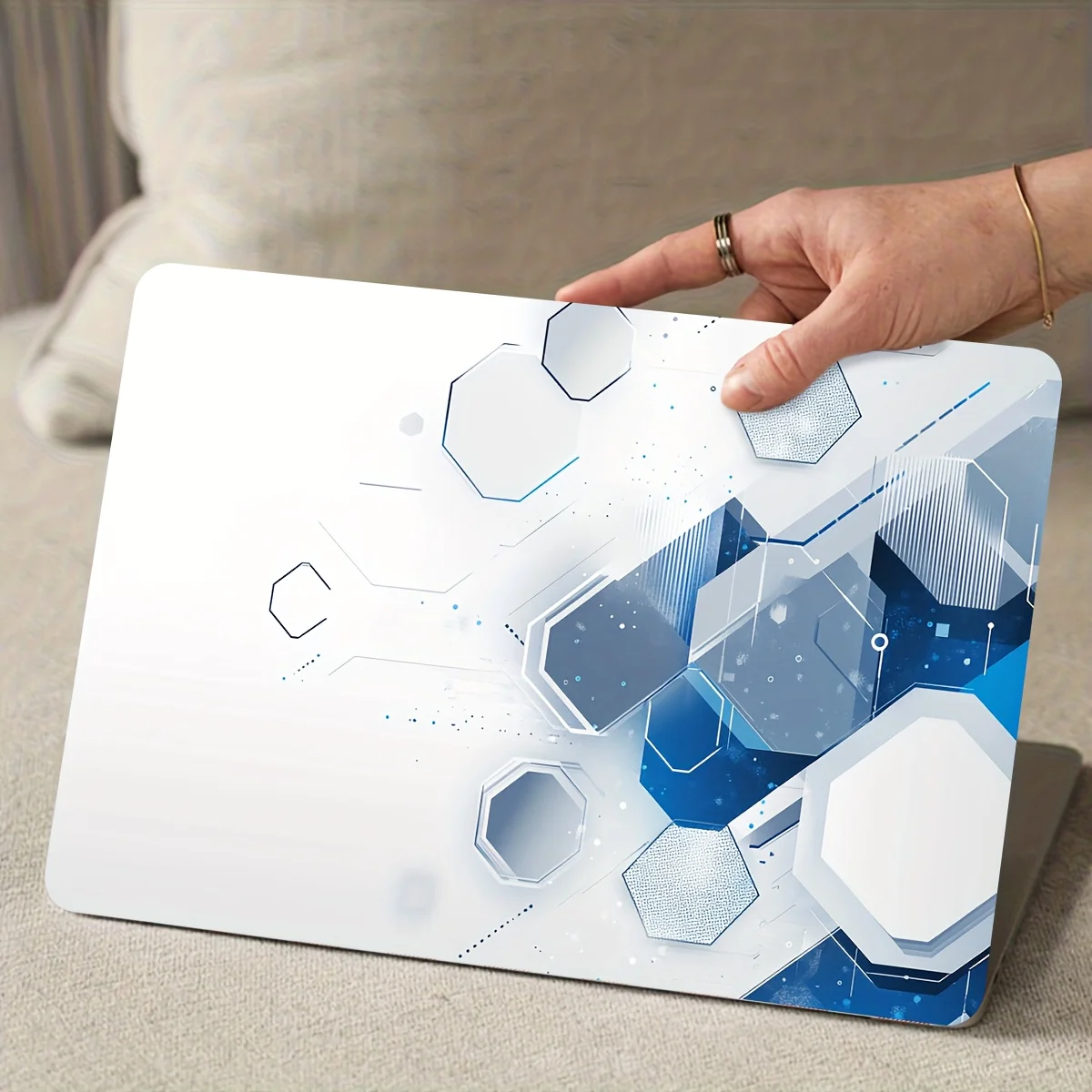 

2-Pack Pattern Laptop Art Geometric Decal Case, Universal Netbook Skin Sticker Non-reusable laptop skin, scratch resistant