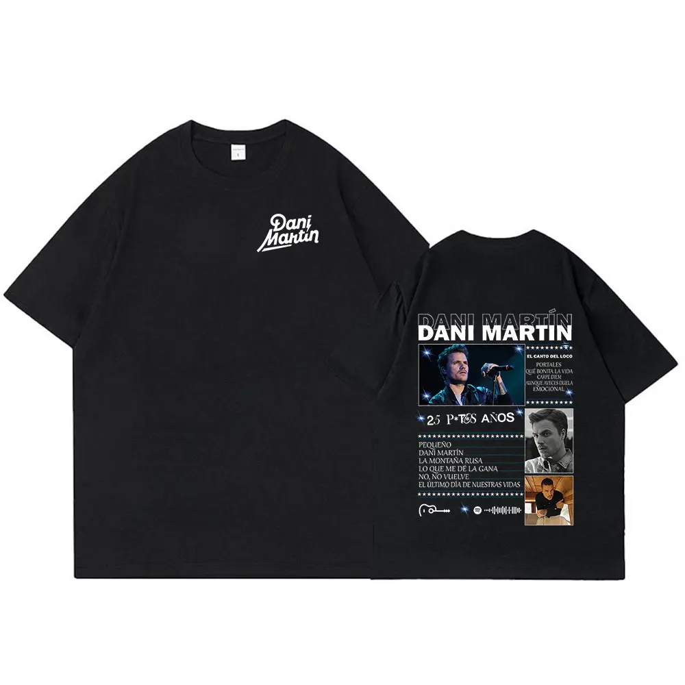 

Dani Martin Album Tour Merch T Shirts Men Women Clothing Fashion Vintage Short Sleeve T-shirts Cotton Casual Loose T-shirt Tops