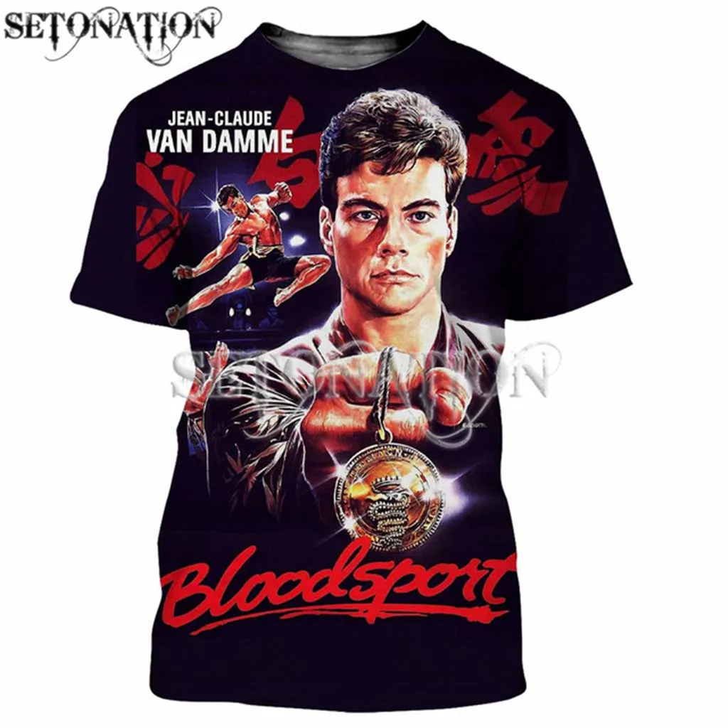 Jean claude Van Damme Bloodsport customize men women fashion cool 3D print t-shirts Harajuku style tshirt streetwear summer tops