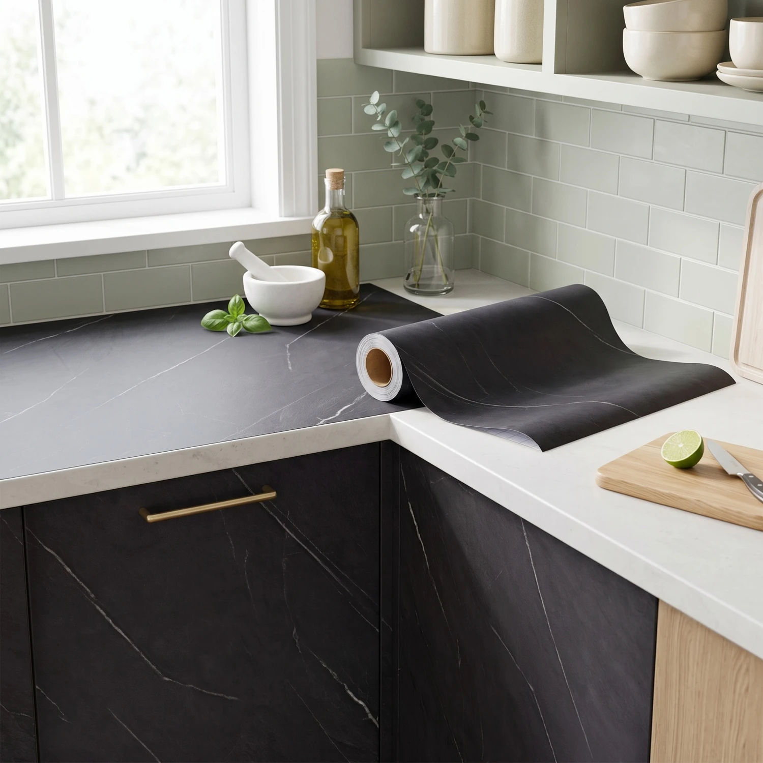 Thick Matte Marble Pattern PVC Self-Adhesive Wallpaper Waterproof Film Furniture Kitchen Countertop Oil-Proof Rock Wall Sticker