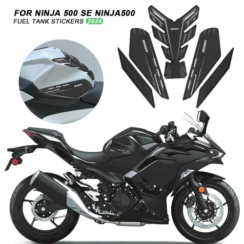 Accesorios para motocicleta Ninja500 2025, pegatinas laterales antideslizantes para tanque de combustible, almohadilla impermeable, pegatina de goma para NINJA 500 SE 2024 2025