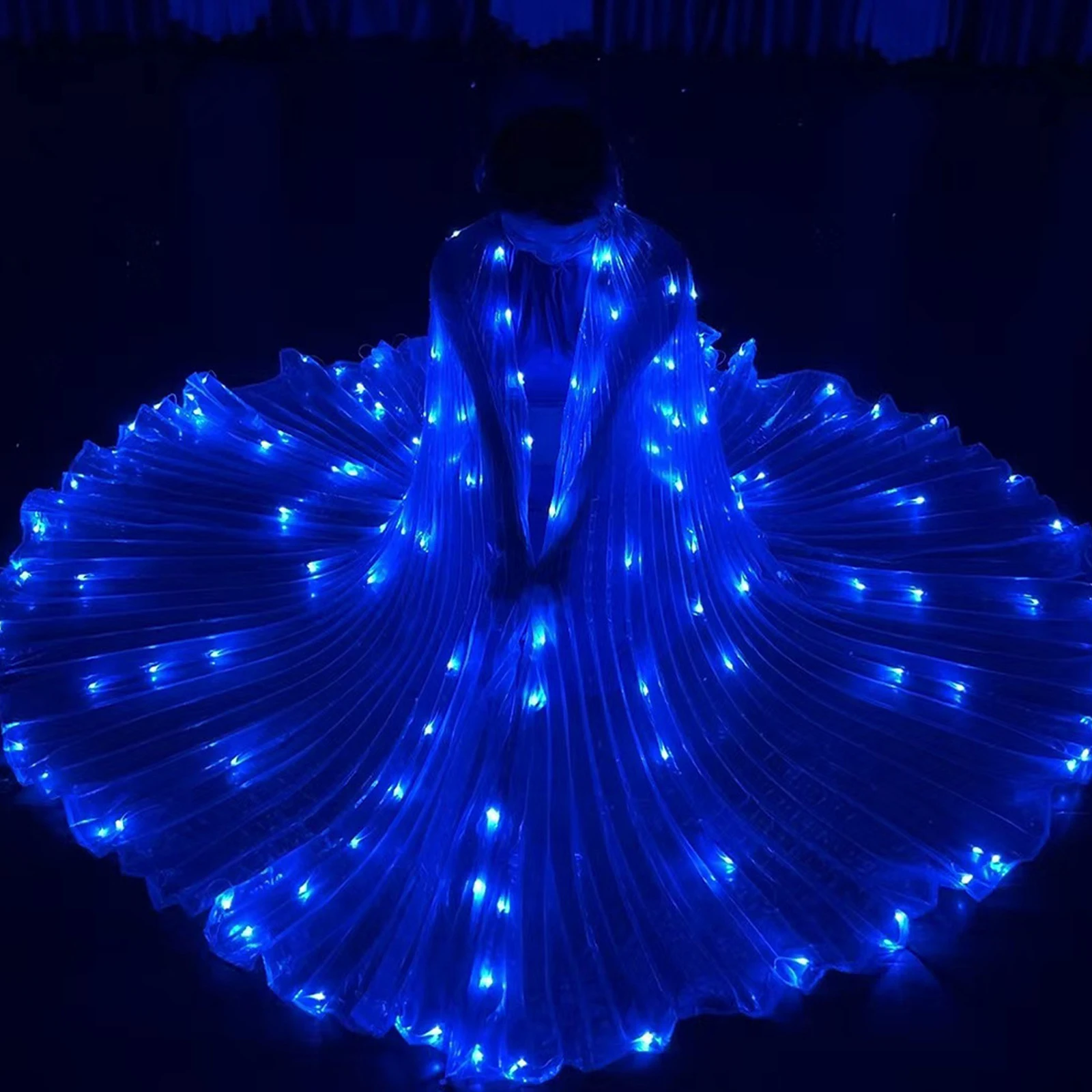 Belly Dance Isis Wing,LED Angel Wings for Women,Halloween Christmas Light Up Stage Wear Rave Performance Props