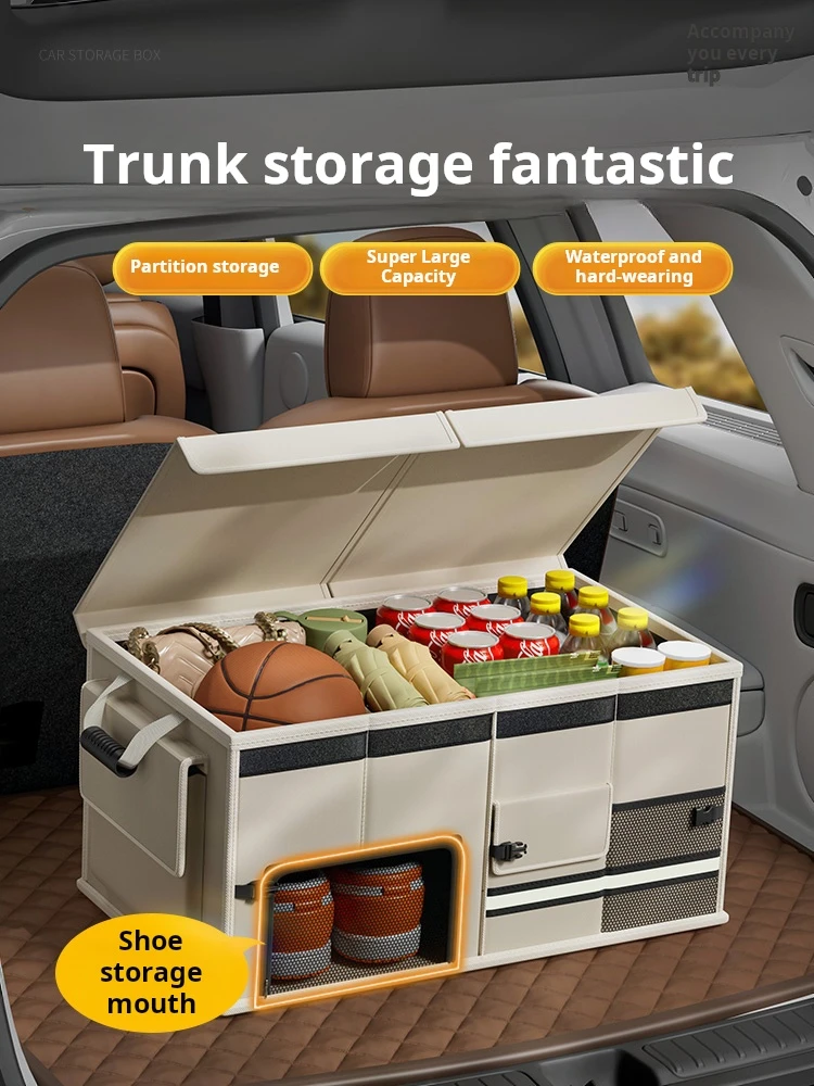 

Foldable Car RV Camping Trunk Storage Box Organizer - Vehicle Interior Storage Container for Efficient Space Utilization