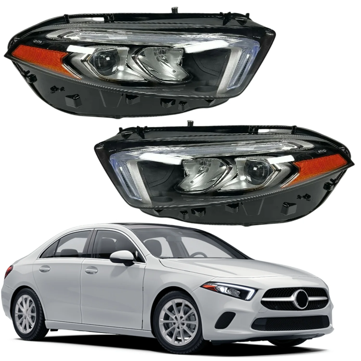 

W177 X177 A-Class 2019-2023 USA Type Front LED Headlight Assembly Auto Car Lamp Parts OEM 1779065102 1779065203