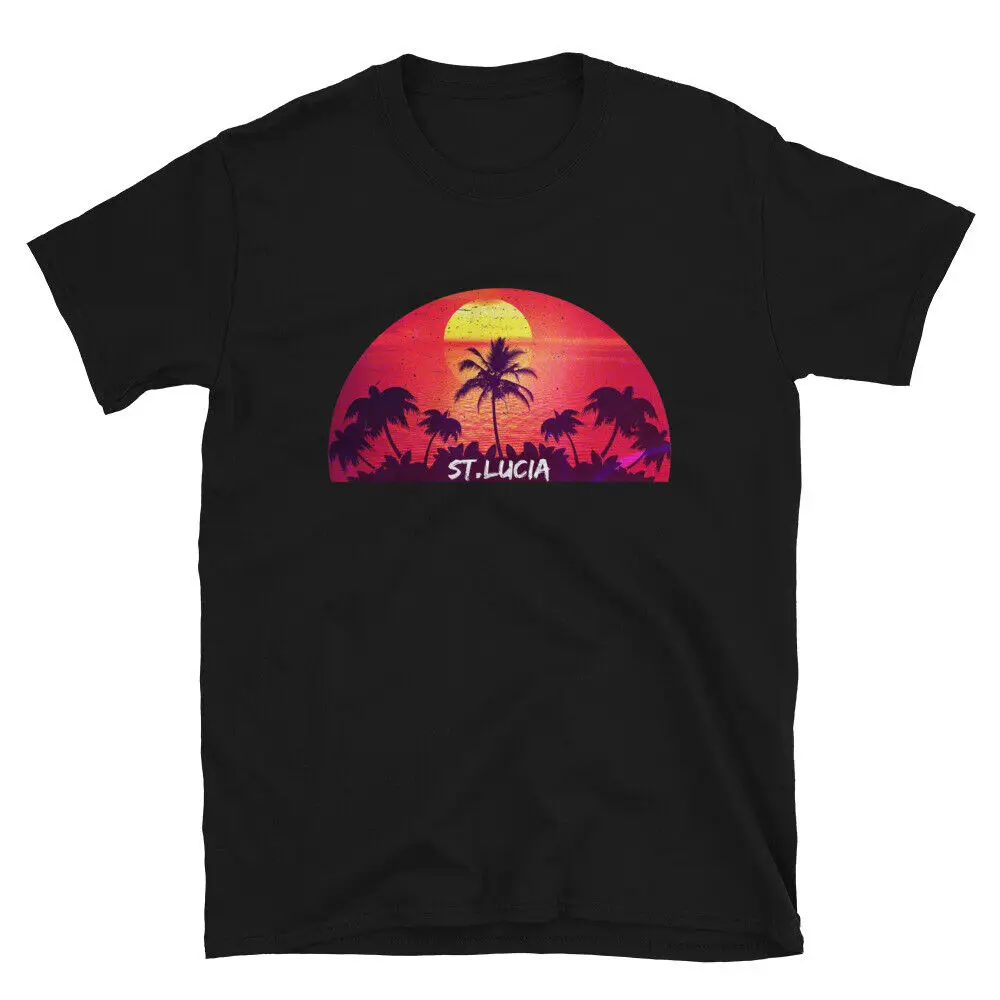 St.Lucia Tropical Vacation Ocean Distressed T-Shirt