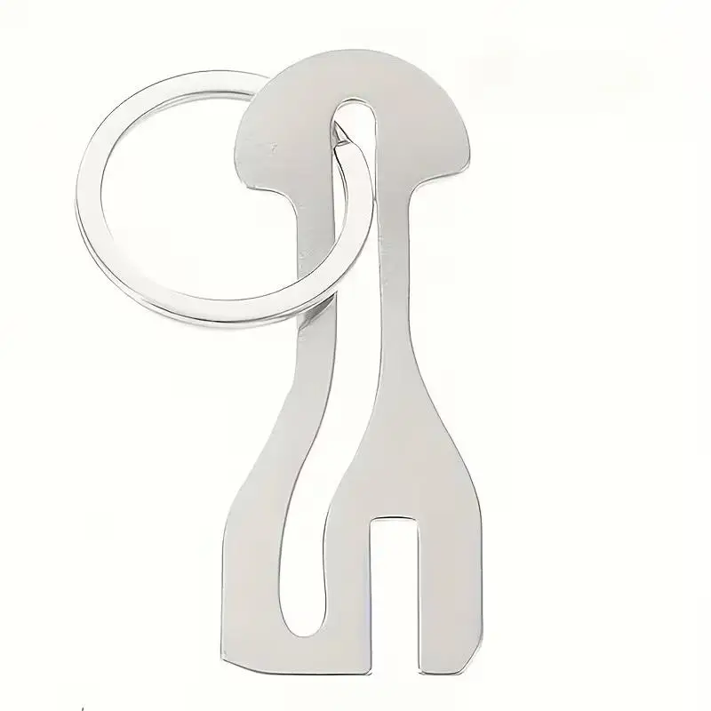 2pcs Reusable Shopping Cart Token – Stainless Steel Lock Chain, Detachable Key Ring for Carts