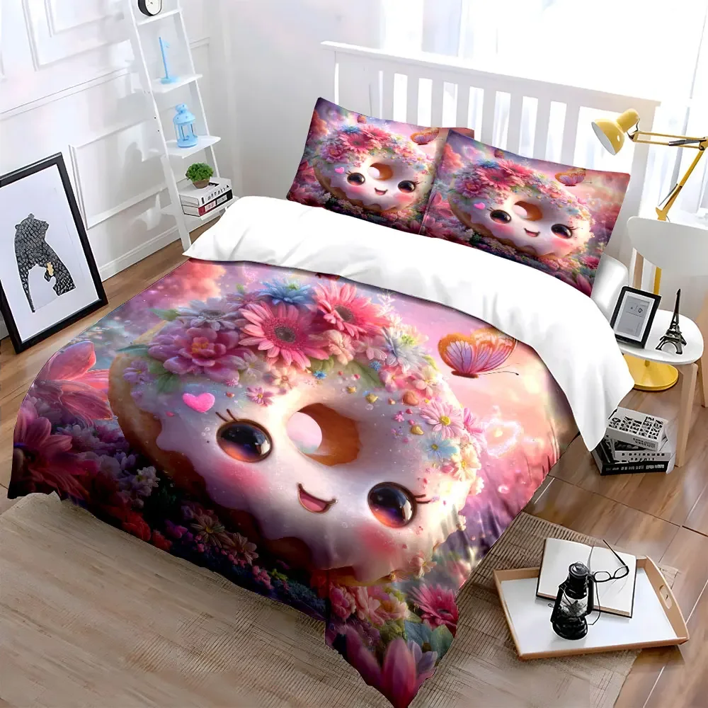 Fantasy Floral Decor Set Soft Comfortable Duvet Cover Bedding Set Included 1*Duvet Cover & 2*Pillowcases, gift