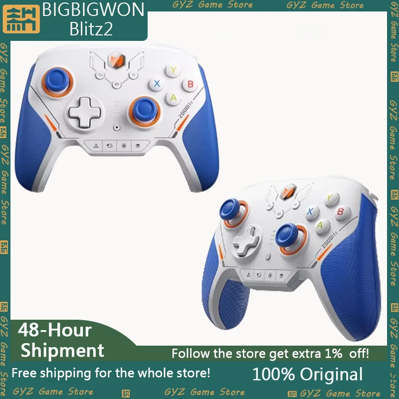 BigBigWon Blitz 2 Starburst Wireless Bluetooth Gamepad Micro Button PC Steam 1000HZ Black Myth Wukong Custom Gaming Controllers