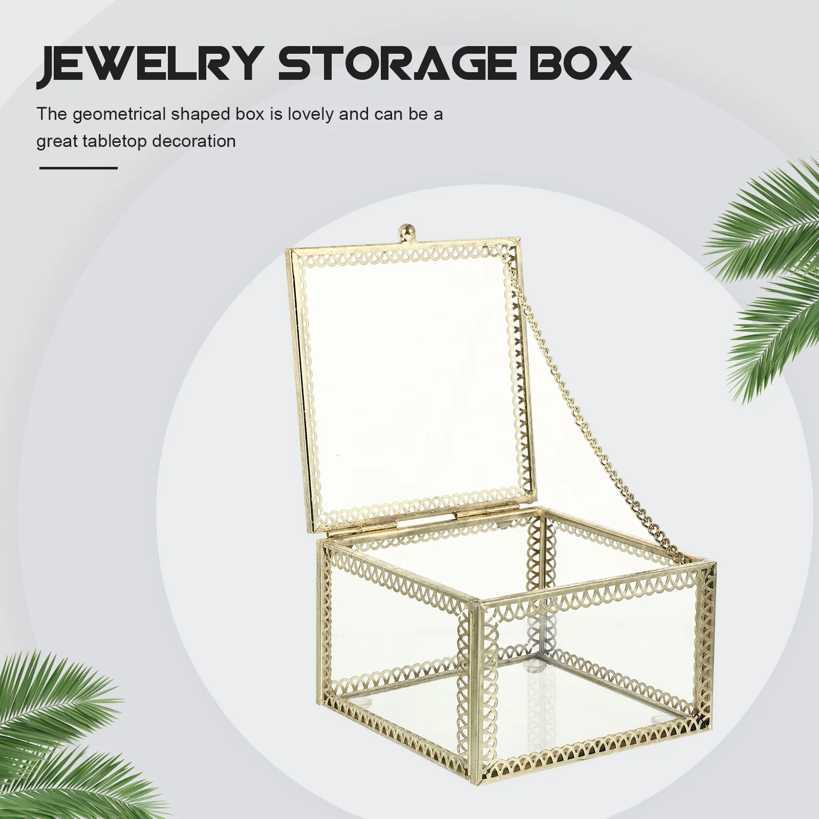 Luxurious Geometrical Shaped Jewelry Box High-Class Material Durable Practical Use Home Outdoors Decorative Storage Container