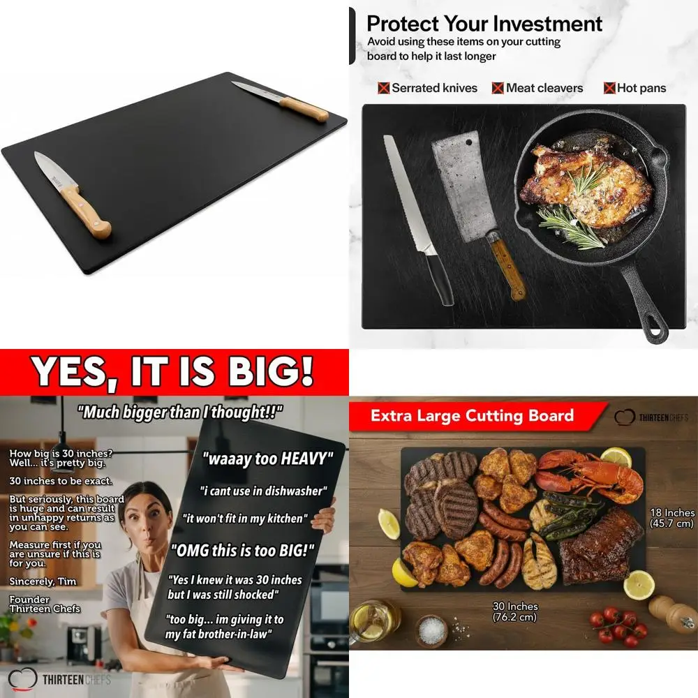 

Сверхбольшая разделочная доска для барбекю 30x18 дюймов - толщина 1/2 дюйма, коммерческий класс HDPE, 10 фунтов