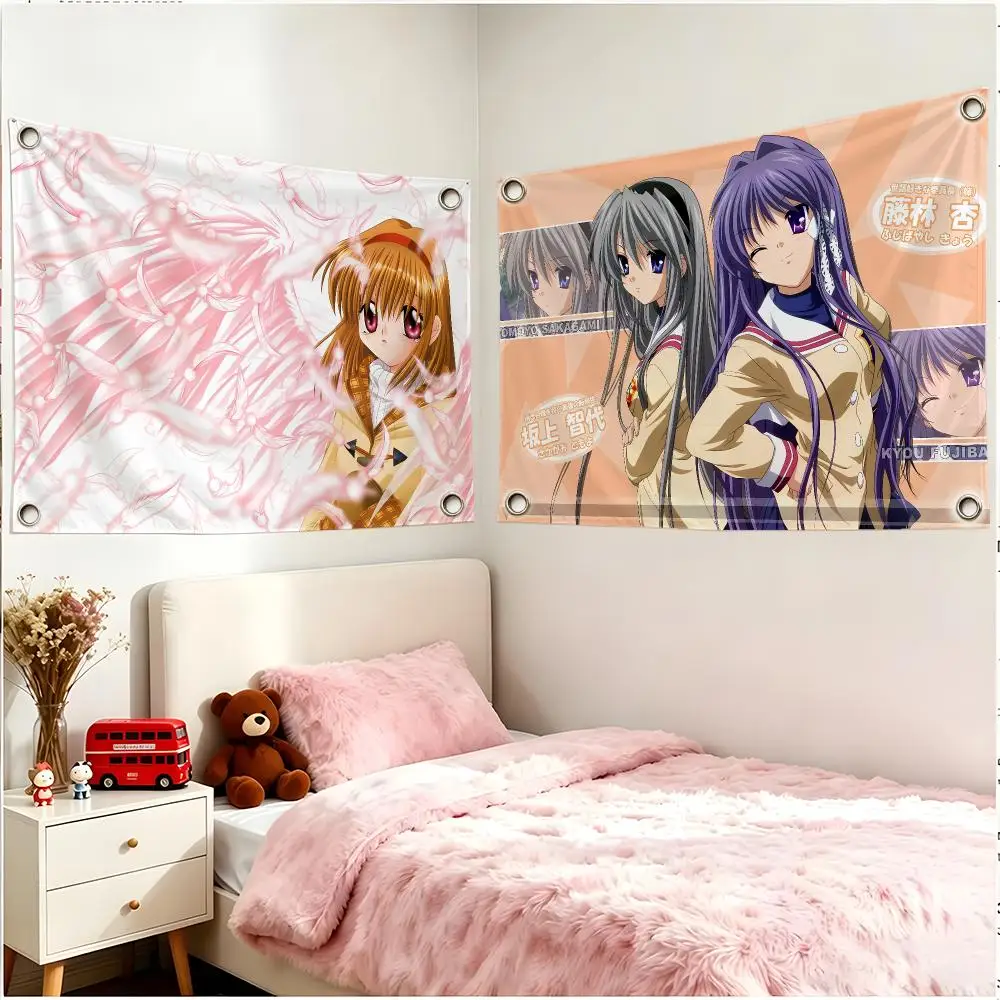 Emotional Timeless Anime C-Clannad After Story Flags Borderless Four Ring Ornament Indoor Outdoor Decoration Quick Hang Install
