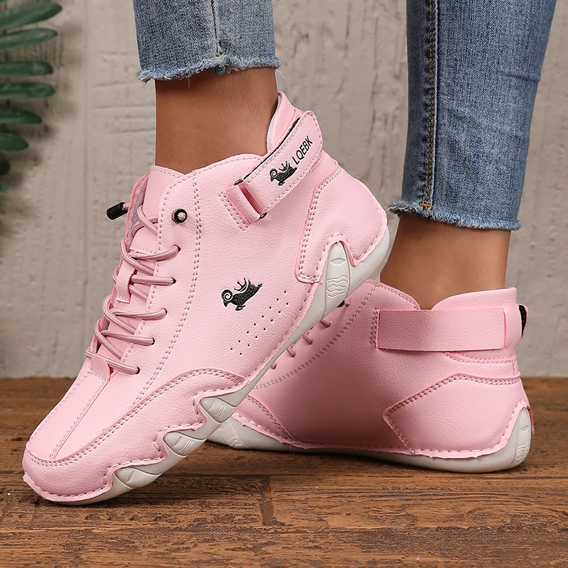 

Women's Sports Shoes Outdoor Hiking Flat Bottomed Comfortable Boots Lazy Casual Driving Breathable Fashion Sneakers Pink Black