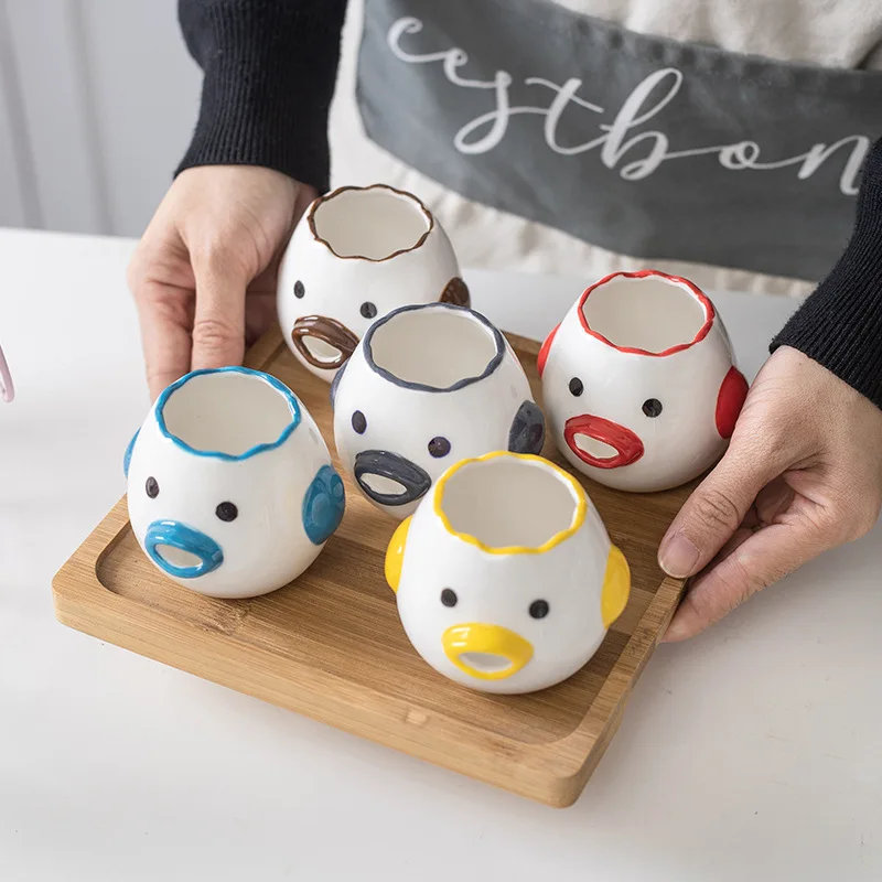 Cute Cartoon Chick Ceramic Egg Separator Kitchen Baking Tool Yolk White Filter