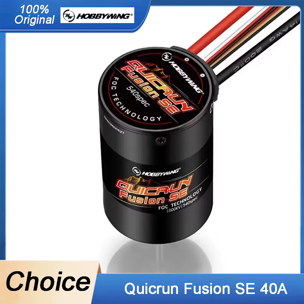 

Hobbywing Quicrun Fusion SE 40A 1800kv 1200kv Combined Motor ESC For 1/10 1/8 Rc Model Car Crawler Accessories
