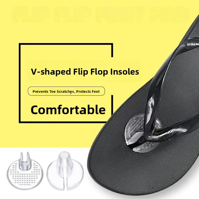 Silicone Sandals Toe Protectors Anti-wear Foot Pads Beach Flip Flops Comfortable Pain Relief Shoe Insoles Fashion Accessories