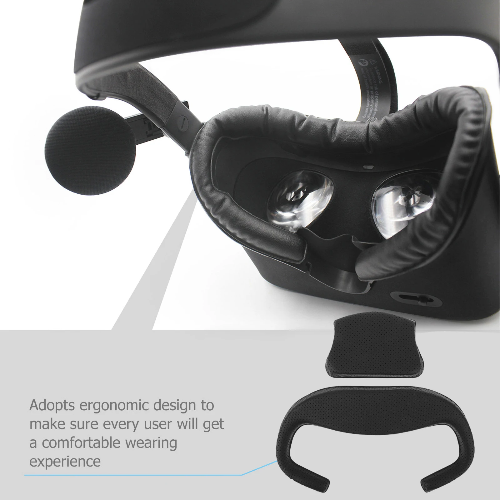 

1Set Pad Set Ergonomic PU Sponge Light Blocking Sweatproof Cushion Detachable Breathable Vr Headset Comfort Accessory