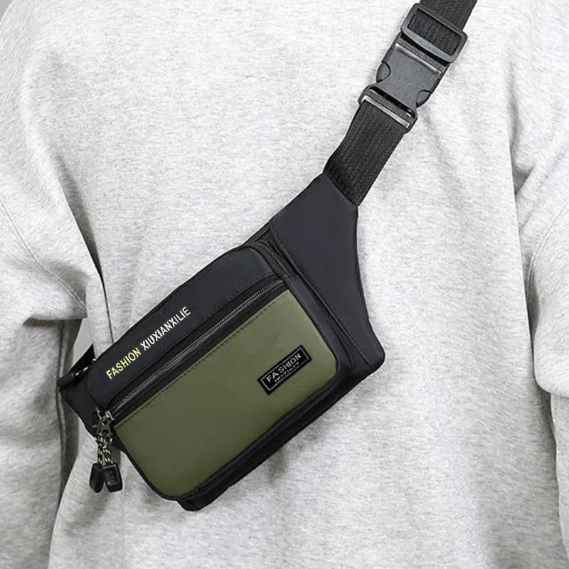 Bolsa quadrada neutra para homens e mulheres, versátil para fins especiais, adequada para viagens de negócios, bolsa de peito.